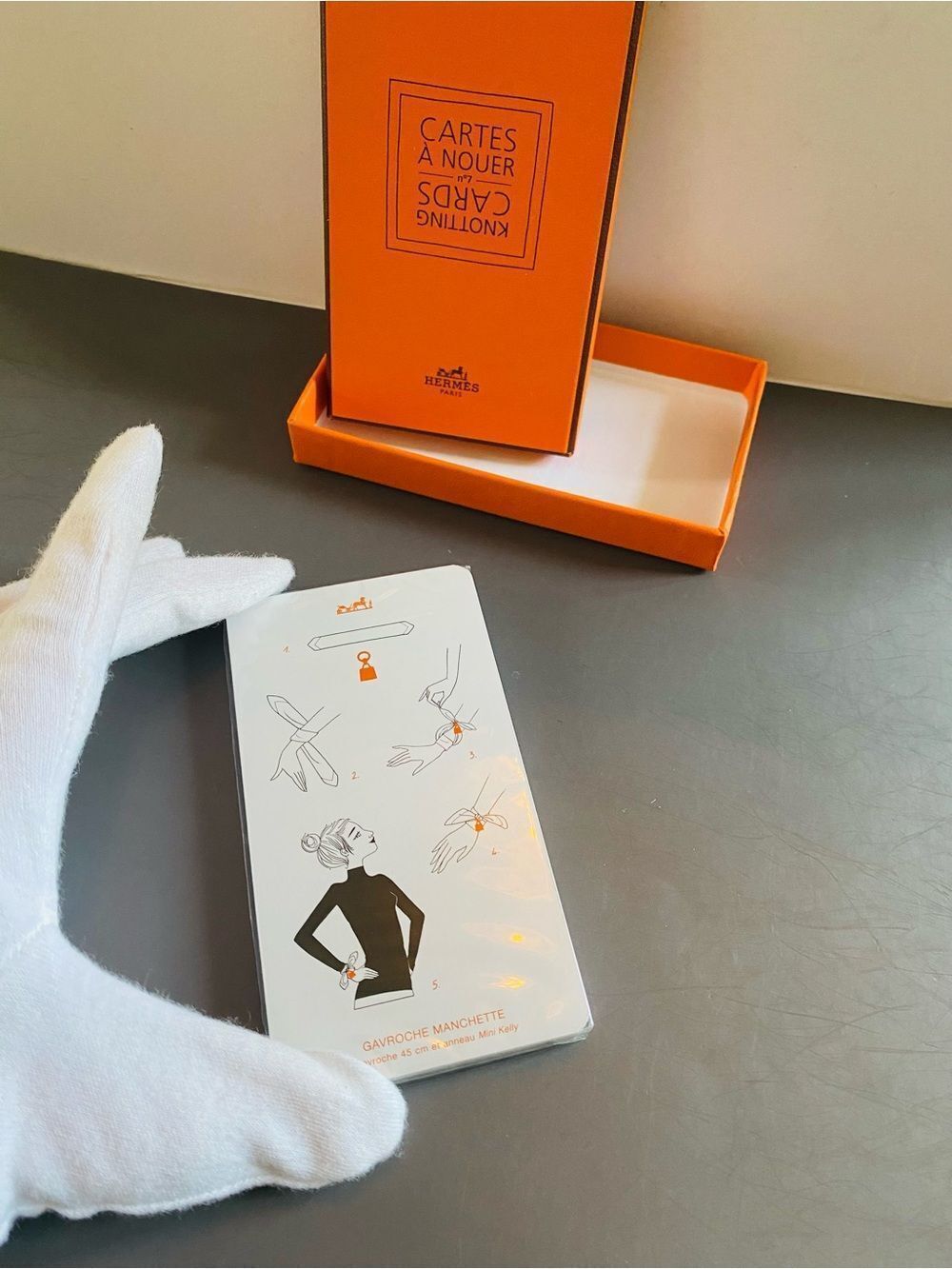 🛍️Hermes Authentic Cartes a Nouer / Knotting Cards NWT Scarf/Twilly